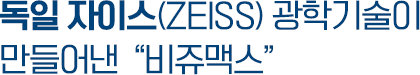 독일 자이스(ZEISS) 광학기술이 만들어낸 “비쥬맥스”